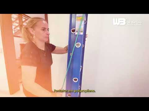 Escada Extensível Premium 19 Degraus Tipo D em Alumínio e Fibra Vazada 3,50 x 5,90 Metros WBERTOLO-EAFP19 - Vídeo