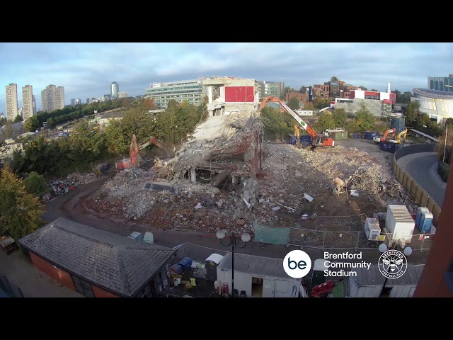 Brentford FC: Demolition of Capital Court timelapse video