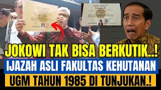 Download lagu JOKOWI TAK BERKUTIK IJAZAH ASLI FAKULTAS KEHUTANAN UGM TAHUN 1985 AKHIRNYA DI TUNJUKAN.! mp3