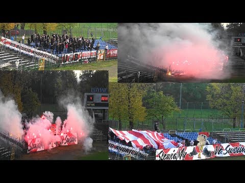 Doping i Oprawa Kibiców BESKIDU Andrychów (Hutnik Kraków-Beskid Andrychów)