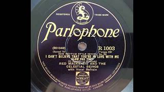 I Can't Believe That You're In Love With Me - Red McKenzie & The Celestial Beings (Coleman Hawkins)