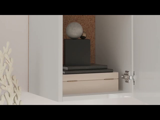 Video Teaser für 803339 vidaXL TV Cabinets 2 pcs High Gloss White 30,5x30x60 cm Engineered Wood