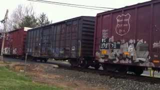 preview picture of video '4/10/13 CA-20 Norfolk Southern 5287 & 3026 on Conrail Shared Assets Lines South Jersey, Pennsauken'