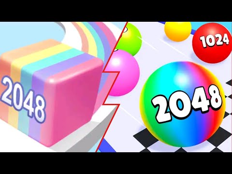 Jelly Run 2048 vs 2048 Runner - Max Level Gameplay All Balls