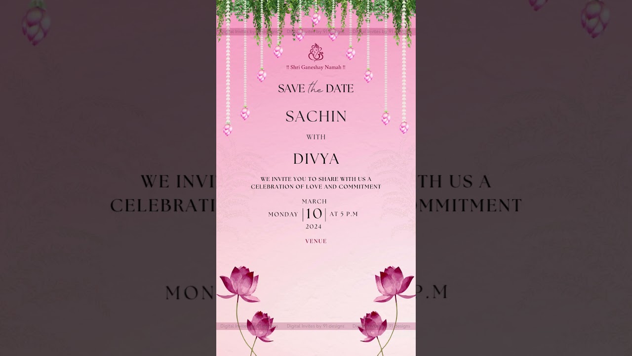 Pastel Watercolour Save the Date Card