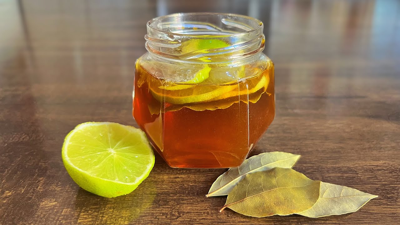 Xarope Caseiro de Folhas de Louro com Limão Para Eliminar a Tosse e Gripe.