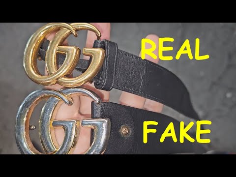 Real vs fake Gucci belt. How to spot original Gucci GG marmont leather belt