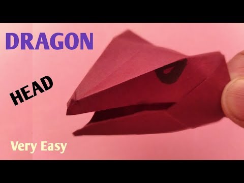 origami dragon head easy - paper dragon head easy