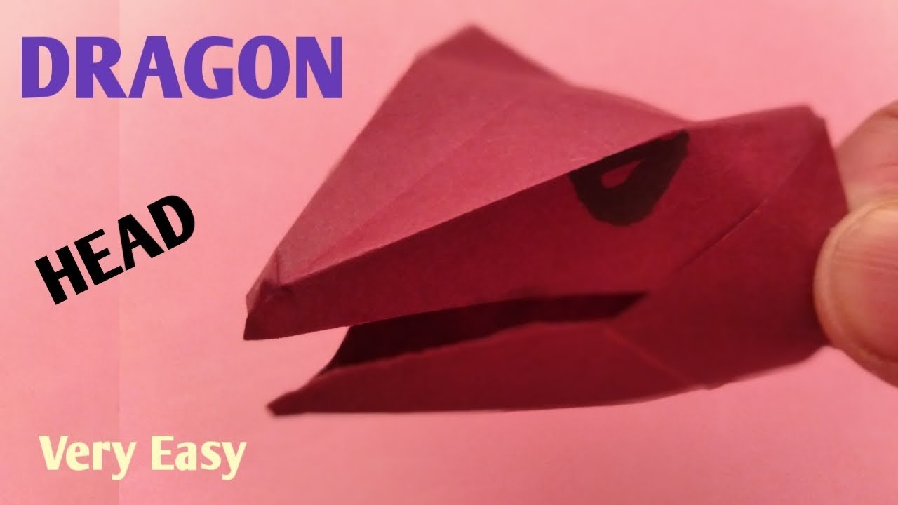 origami dragon head easy - paper dragon head easy