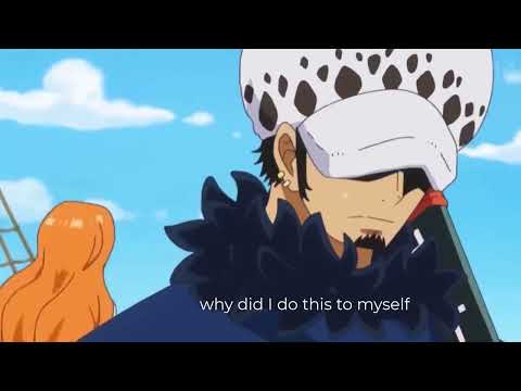 One piece funny momments,Trafalgar Law with the straw hat pirates