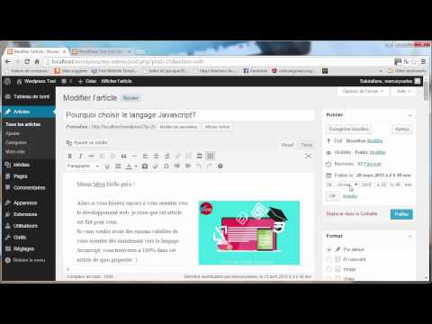 Tutoriel Wordpress 17 Publier un article sous Wordpress