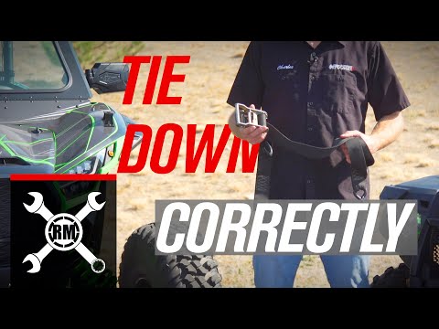 Part of a video titled How To Correctly Tie Down Your ATV and UTV - YouTube