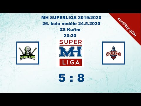 MH SUPERLIGA 26. kolo 2019/2020 Hunters vs Rockets 5:8 - sestřih gólů