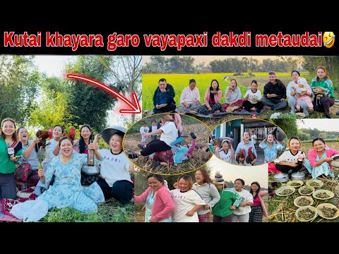 Kutai khayara sabai jana lai garo vayapaxi local kukhurako jhol khayara dakdi metauna picnic 🧺😂