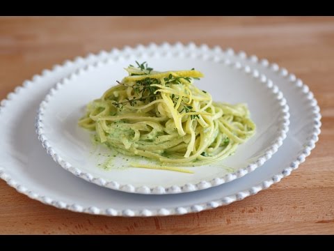 Linguine in Fonduta di Zucchine e limone