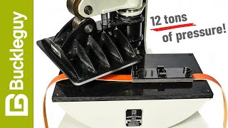 BG 12-Ton Manual Clicker Press for Leather, Vinyl, Rubber, Canvas, Biothane