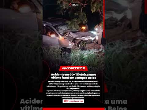 Acidente na GO-110 deixa uma vítima fatal em Campos Belos