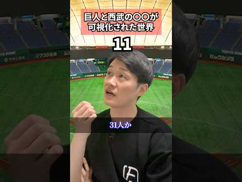 巨人と西武の◯◯が可視化された世界