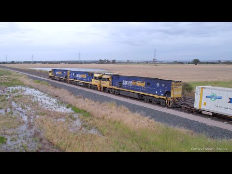 Diverted 4SP4 Pacific National Freight Train Enters Gheringhap Loop (21/12/2022) - PoathTV Railways