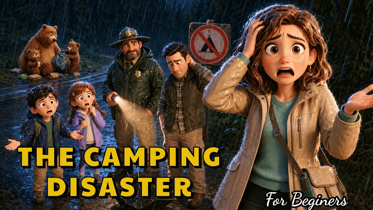 Our Camping Trip Was a Total Disaster! | Easy English Listening Practice (A2 Level)