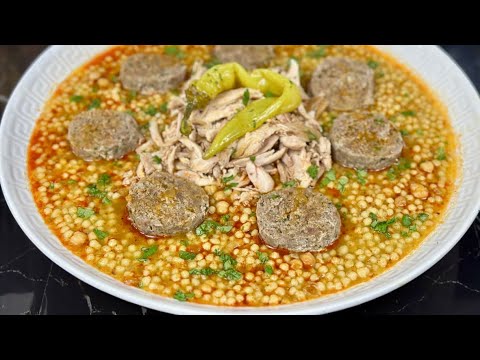 Burr Cocus with chicken and tamir (ground meat sausage)