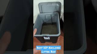 Easy DIY Enclosed Litter Box #cat #cats #diy #catlover