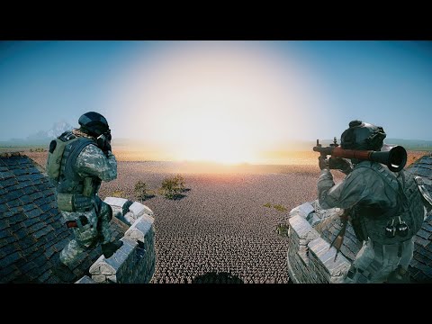 1 MILLION ORC VS 500000 MODERN SOLDIERS FIGHTING FOR SAVE THE CAVES | UEBS 2