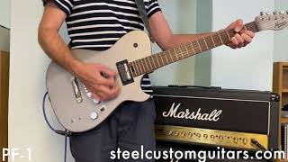 Video thumbnail for Manson MBM-1 Meta Series Sustainiac Standard Pickup vs Psychopaf PF 1 Matt Bellamy Signature Guitar by Steel Custom Guitars