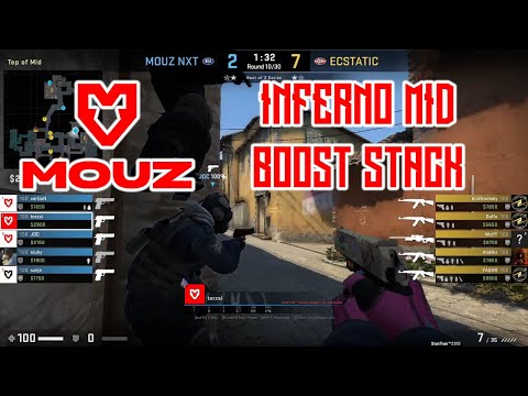 MOUZ NXT Inferno Mid Boost Off Angle STACK (CS:GO Tricks)