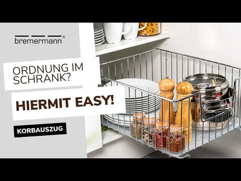 Cabinet basket pull-out, bottom telescopic drawer with shelf, kitchen drawer | bremermann