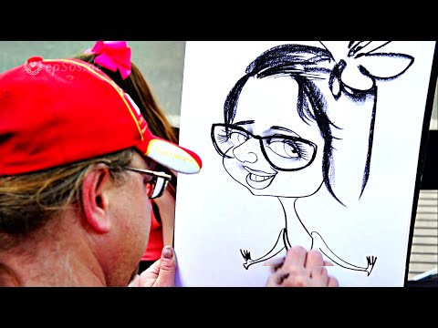 caricature drawing happy faces by epsos de