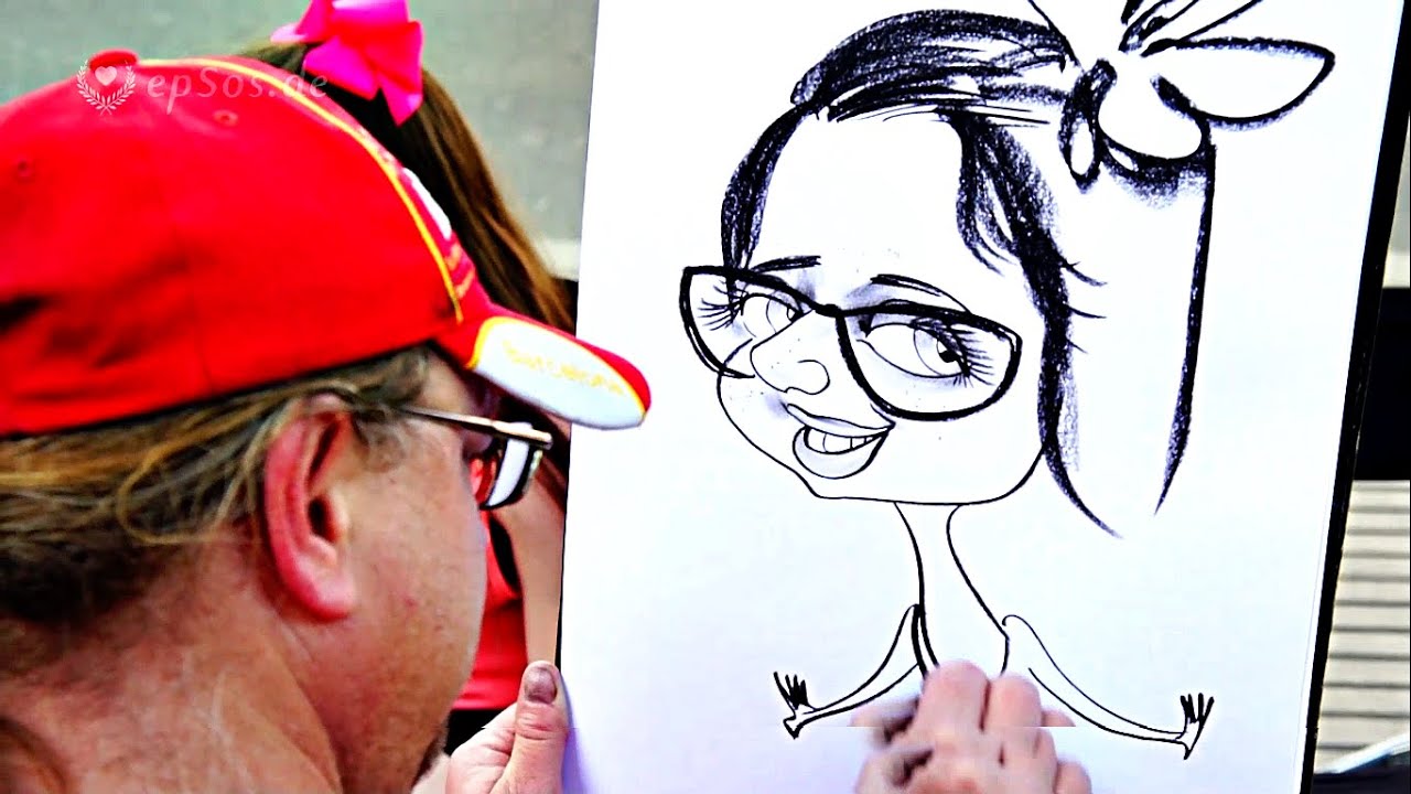 Caricature drawing happy faces by Epsos De