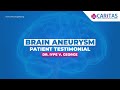 Brain Aneurysm Dr Iype V George Caritas Hospital