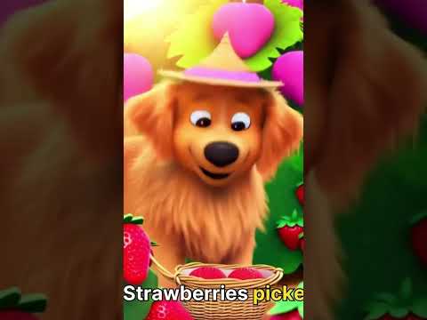 Fruits are Fun ♥️ #bestrhymes #kids #nurseryrhymes #poem #colors #fruits #Dog #goldenretriever
