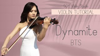 DYNAMITE - BTS (Violin Cover and Tutorial with She