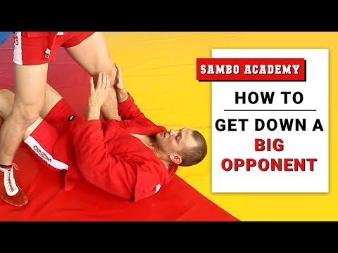 How to get someone down by using sambo Achilles lock