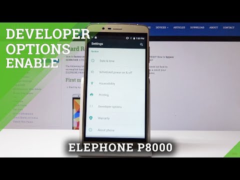 ELEPHONE P8000 How to Enable Developer Options