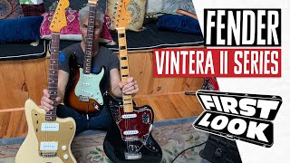 Video thumbnail for Fender Vintera II Series! '50s Jazzmaster, '60s Stratocaster & '70s Jaguar Demos | First Look by Premier Guitar
