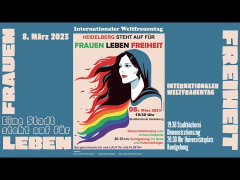 Weltfrauentag 2023: Eine Stadt steht auf für "FRAU - LEBEN - FREIHEIT"