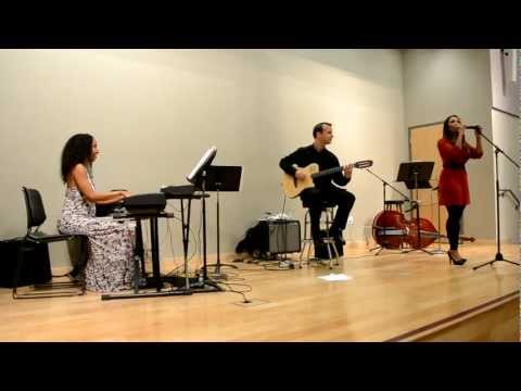 Victoria Theodore, Thomas Lavigne and Ashley Mendez performing 