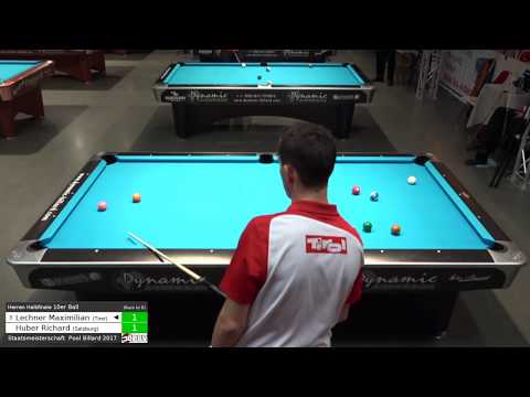 ÖSTM Pool Billard 2017 - 10er Ball - Halbfinale Herren - Maximilian Lechner gg. Richard Huber