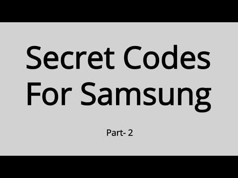 Secrets Codes For Samsung Part-2 (Voiceless) All Expertness