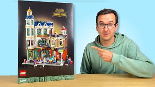 YouTube thumbnail: REVEALED! LEGO Shopping Street (Designer Interview)