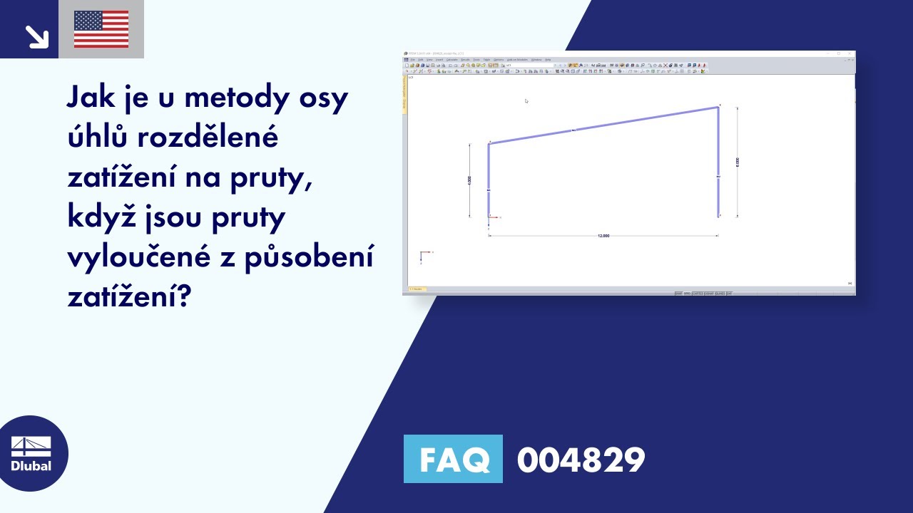 FAQ 004829 | Jak se při metodě úhlových os rozděluje zatížení na pruty, pokud ...