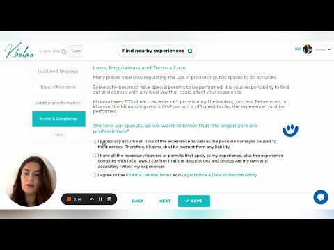 How to create experiences on Khalma.com