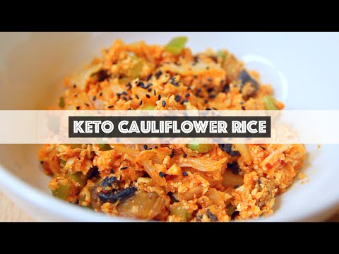 KETO Kimchi Fried CAULIFLOWER RICE | Riced Cauliflower Recipe | VEGAN & EASY!!