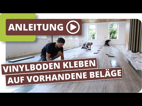 Vinylboden auf alte Bodenbeläge in großen Räumen schnell verkleben - planeo silent stick