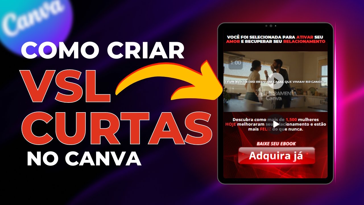 🔴"VSL" COMO CRIAR UMA VSL DE FORMA RÁPIDA NO CANVA + NARRADOR GRÁTIS (CLIPCHAMP) 2023"