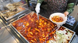 Neat and clean market tteokbokki, fish cake, fried food, sundae / Korean food