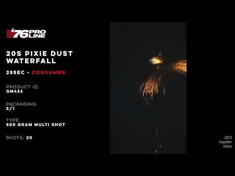 GM426 20s Pixie Dust Waterfall (25sec) - '76 Pro Line - 500 Gram Multi Shot